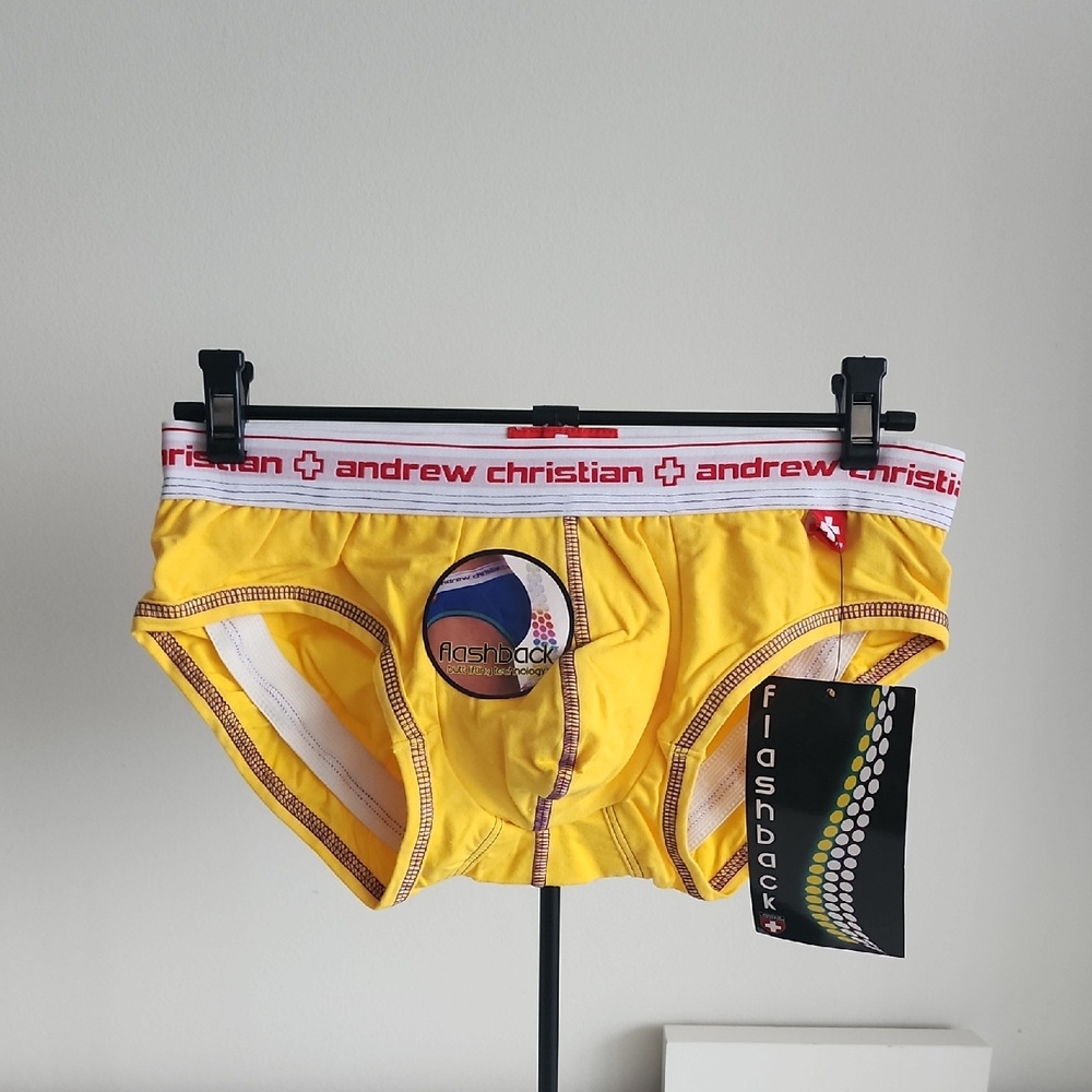 Andrew Christian Flashback Yellow Briefs